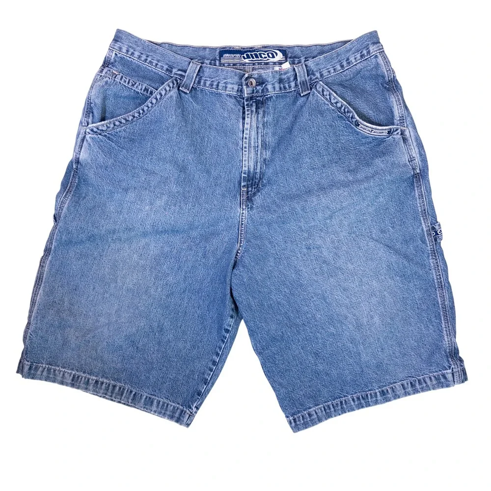 JNCO Handyman Carpenter Denim Shorts Mens 40 Blue Excellent Vintage Baggy 90s